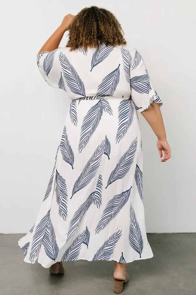 Women Corinth Maxi Dress Navy Print Baltic Born Bump Friendly