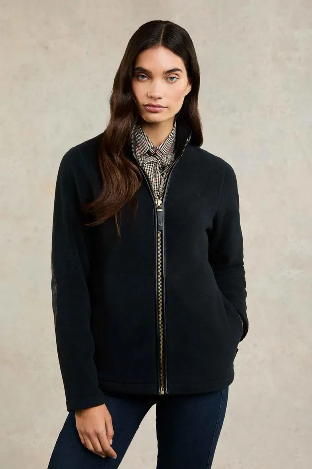 Women Country Fleece Jacket Black Holland Cooper Jackets