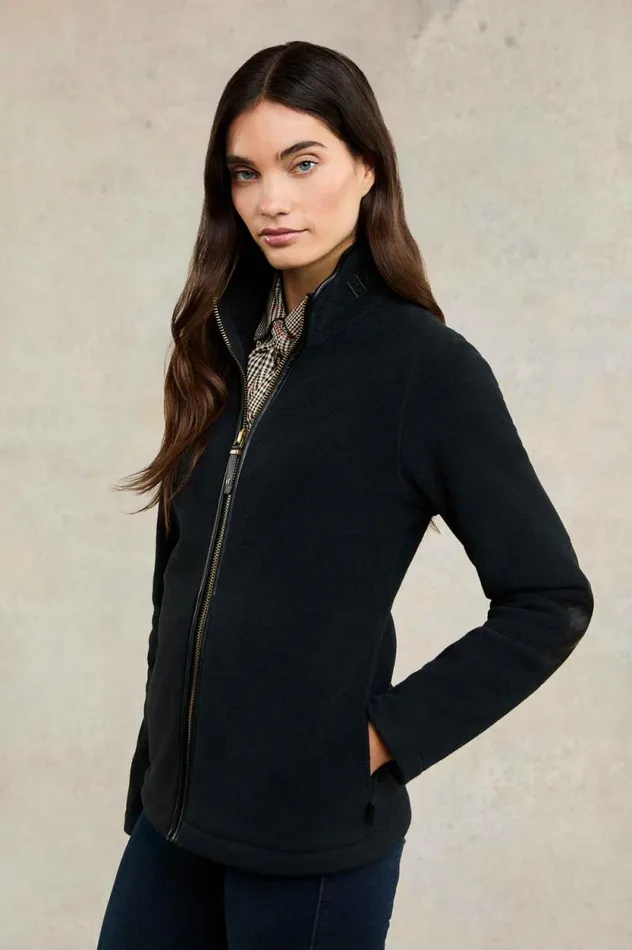 Women Country Fleece Jacket Black Holland Cooper Jackets
