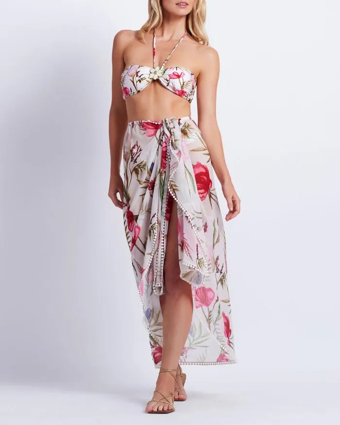 Women CoverUps PatBO VIERA WRAP SARONG FINAL SALE White