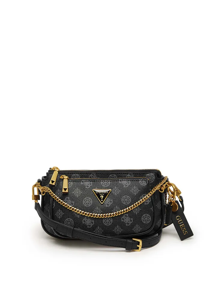 Women Crossbody GUESS Black Logo Arie Crossbody Bag