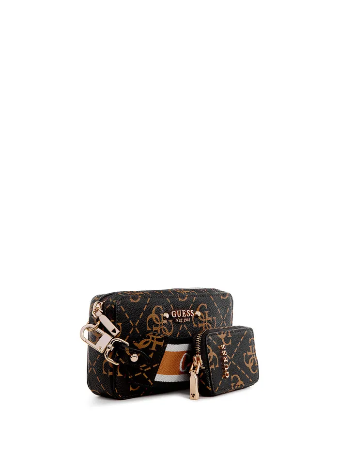Women Crossbody GUESS Brown Logo Rea Mini Crossbody Bag Women Crossbody GUESS Brown Logo Rea Mini Crossbody Bag