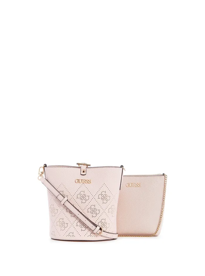 Women Crossbody GUESS Pink Amara Crossbody Bucket Bag Women Crossbody GUESS Pink Amara Crossbody Bucket Bag