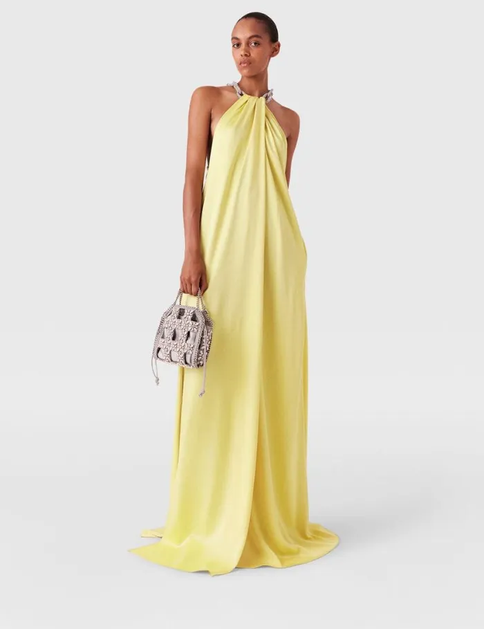 Women Crystal Chain Halterneck Dress Chamomile Stella McCartney Dresses