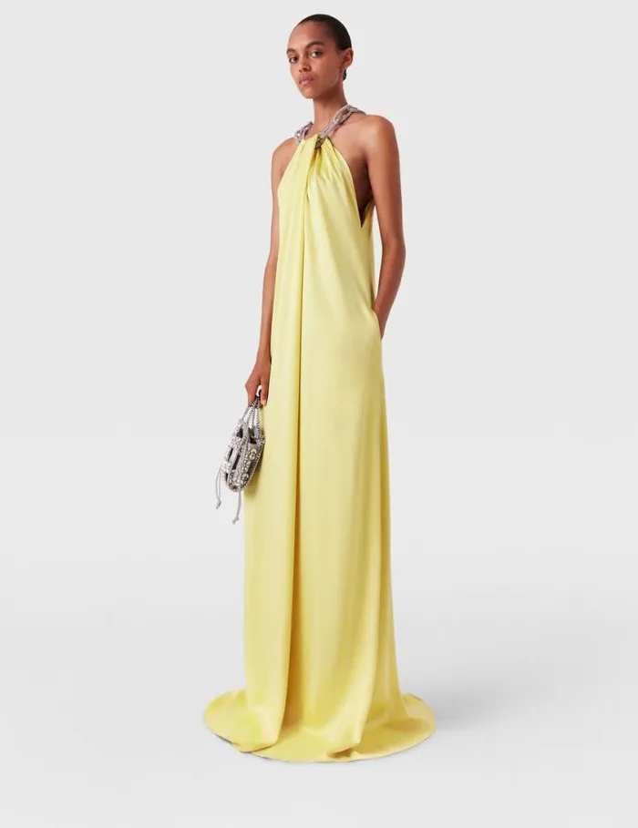 Women Crystal Chain Halterneck Dress Chamomile Stella McCartney Dresses