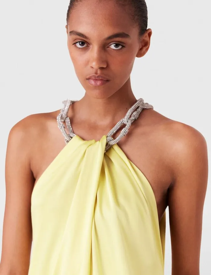Women Crystal Chain Halterneck Dress Chamomile Stella McCartney Dresses