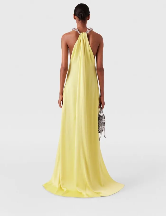 Women Crystal Chain Halterneck Dress Chamomile Stella McCartney Dresses