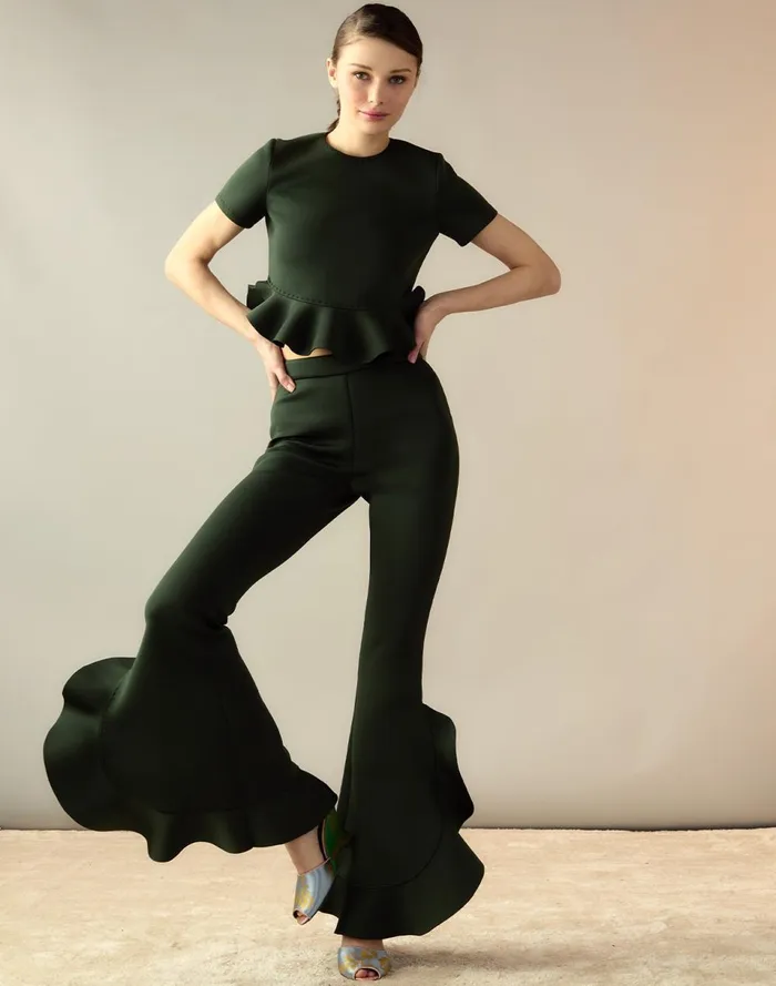 Women Cynthia Rowley Bottoms Astro Pant Green Women Cynthia Rowley Bottoms Astro Pant Green
