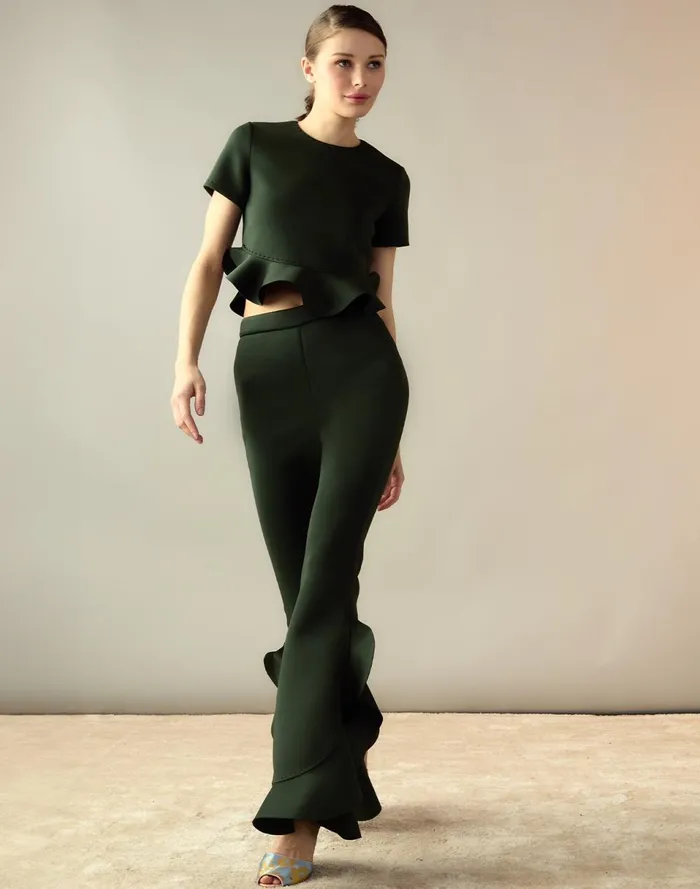 Women Cynthia Rowley Bottoms Astro Pant Green Women Cynthia Rowley Bottoms Astro Pant Green