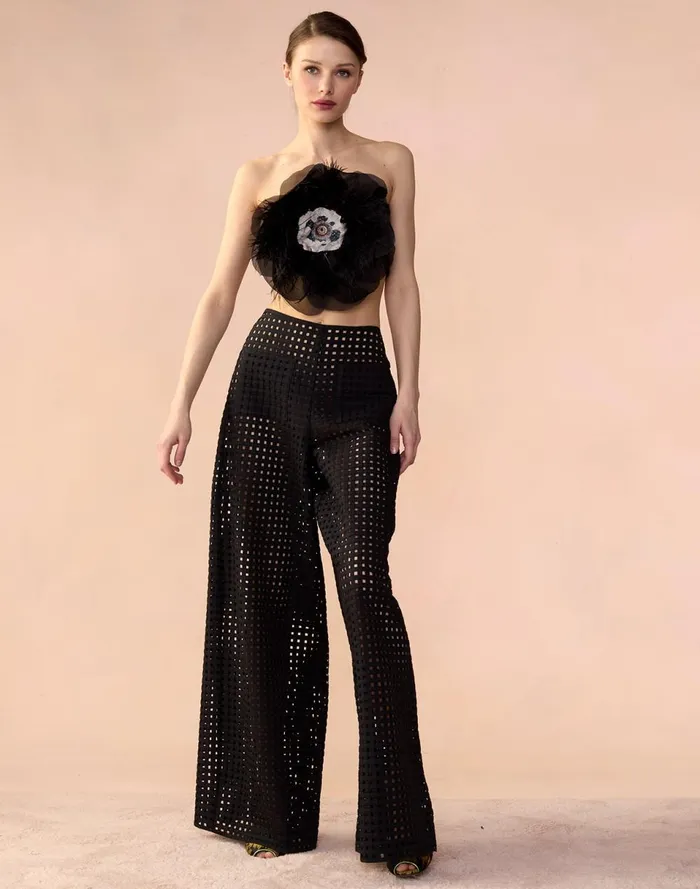 Women Cynthia Rowley Bottoms Birdcage Pants Black