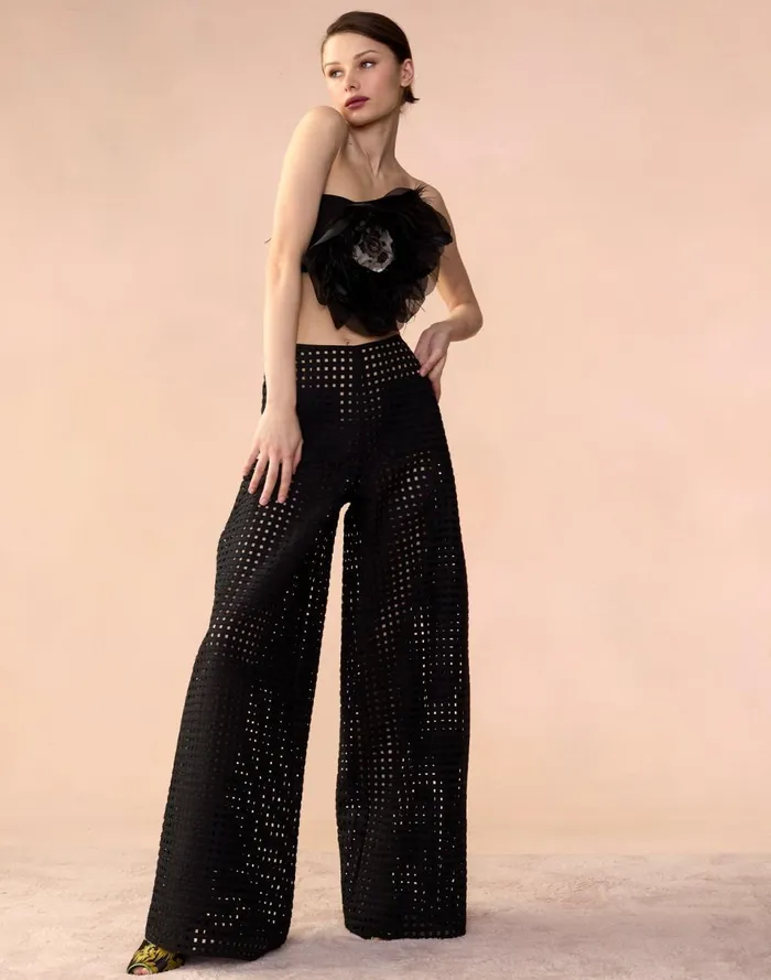 Women Cynthia Rowley Bottoms Birdcage Pants Black