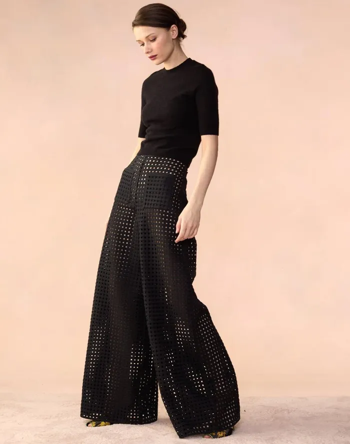 Women Cynthia Rowley Bottoms Birdcage Pants Black