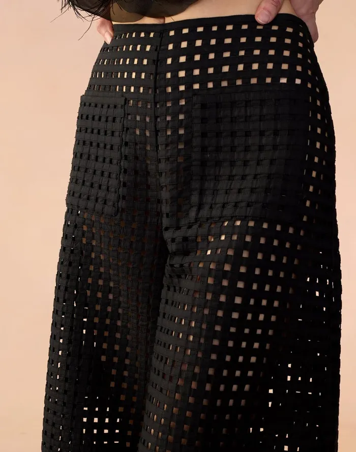Women Cynthia Rowley Bottoms Birdcage Pants Black