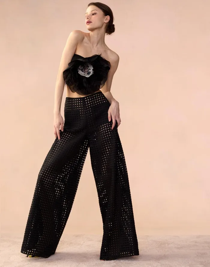Women Cynthia Rowley Bottoms Birdcage Pants Black