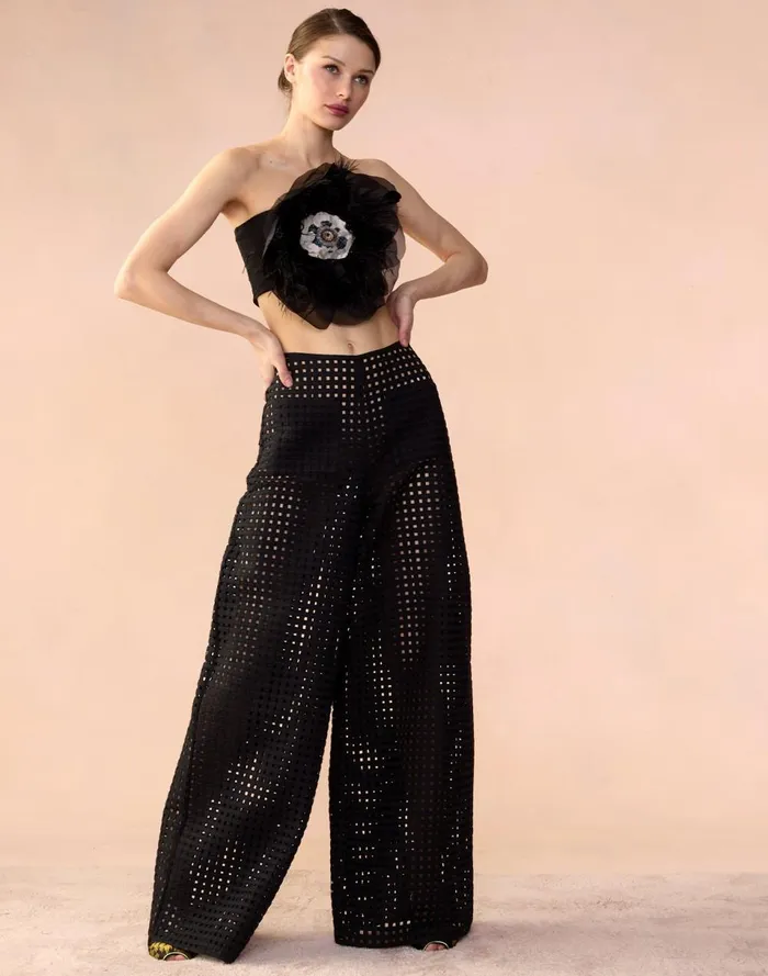 Women Cynthia Rowley Bottoms Birdcage Pants Black