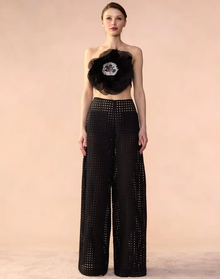 Women Cynthia Rowley Bottoms Birdcage Pants Black