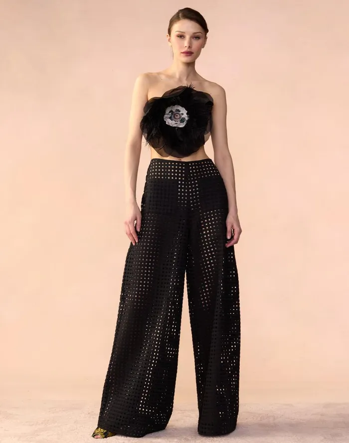 Women Cynthia Rowley Bottoms Birdcage Pants Black