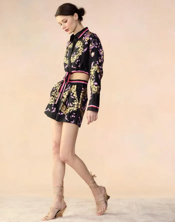 Women Cynthia Rowley Bottoms Marseille Shorts Blkgd Women Cynthia Rowley Bottoms Marseille Shorts Blkgd