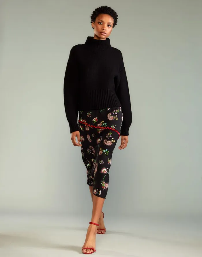 Women Cynthia Rowley Bottoms Midnight Garden Skirt Blkfl Women Cynthia Rowley Bottoms Midnight Garden Skirt Blkfl