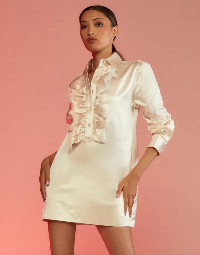 Women Cynthia Rowley Dresses Charlotte Ruffle Dress White