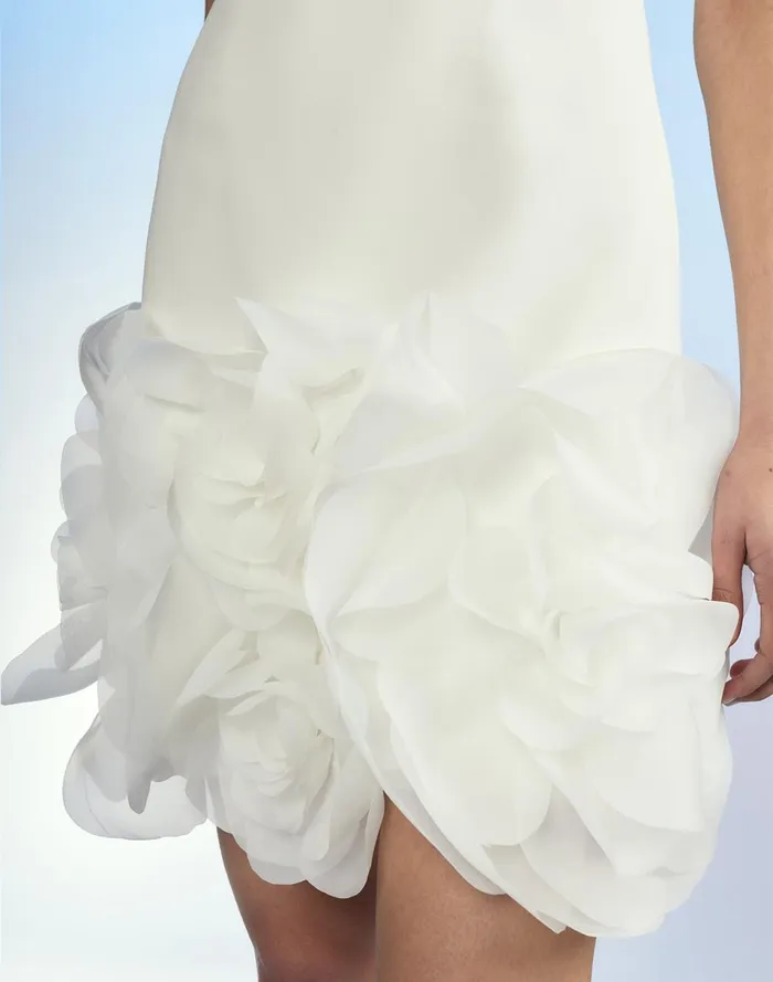 Women Cynthia Rowley Dresses Kourtney Organza Flower Hem Dress White Women Cynthia Rowley Dresses Kourtney Organza Flower Hem Dress White