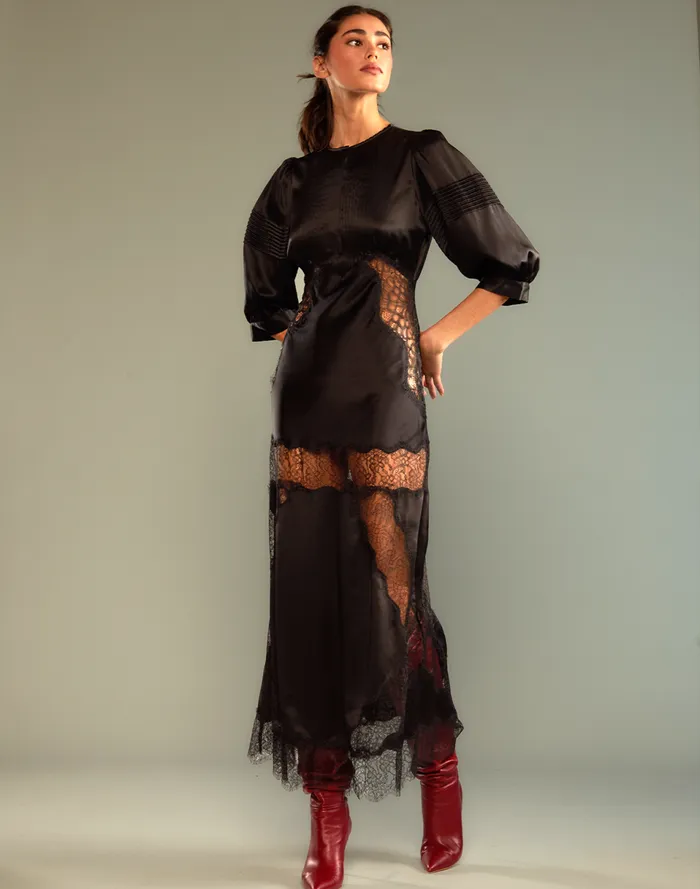 Women Cynthia Rowley Dresses Lure Lace Dress Black