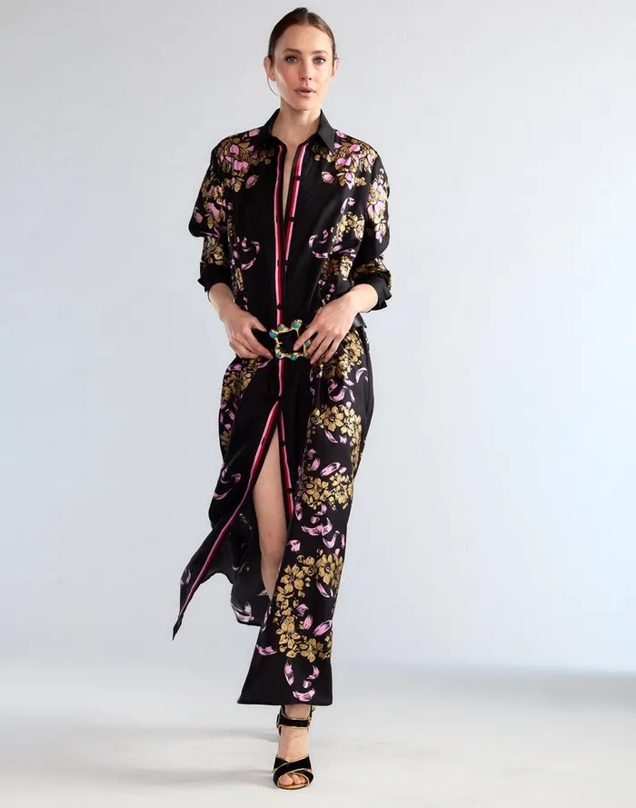 Women Cynthia Rowley Dresses Marseille Shirt Dress Blkgd Women Cynthia Rowley Dresses Marseille Shirt Dress Blkgd