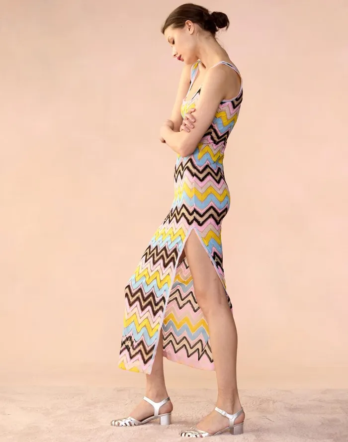 Women Cynthia Rowley Dresses Zigzag Knit Dress Ylwmt Women Cynthia Rowley Dresses Zigzag Knit Dress Ylwmt