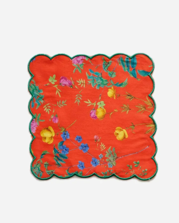 Women Cynthia Rowley Home Scallop Embroidered Edge Cocktail Napkin Redfl Women Cynthia Rowley Home Scallop Embroidered Edge Cocktail Napkin Redfl