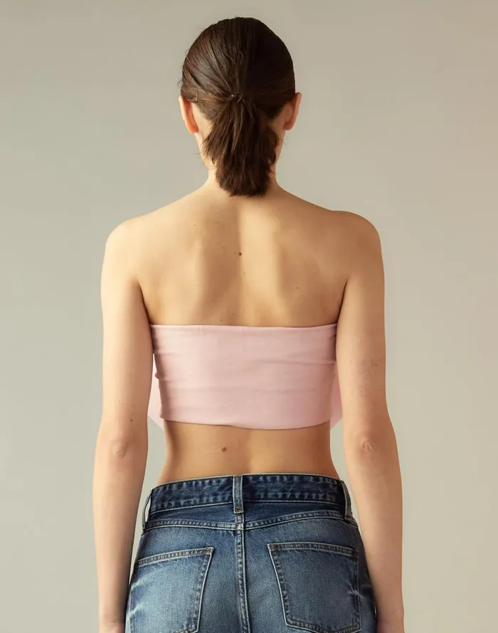 Women Cynthia Rowley Tops Cupid039s Bow Bandeau Pink Women Cynthia Rowley Tops Cupid039s Bow Bandeau Pink