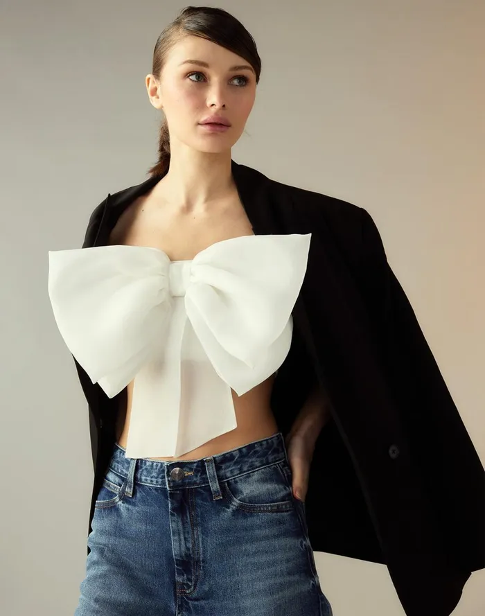 Women Cynthia Rowley Tops Cupid039s Bow Bandeau White Women Cynthia Rowley Tops Cupid039s Bow Bandeau White