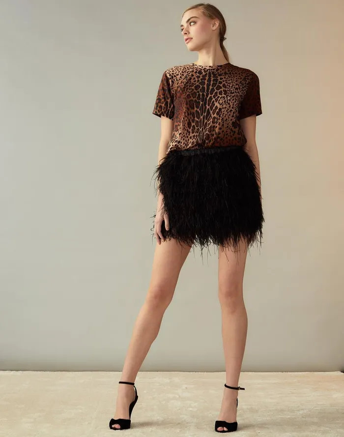 Women Cynthia Rowley Tops Leopard Tee Leopd Women Cynthia Rowley Tops Leopard Tee Leopd