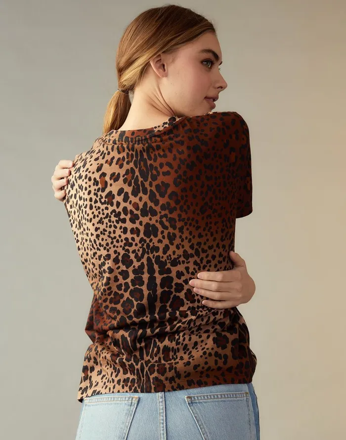 Women Cynthia Rowley Tops Leopard Tee Leopd Women Cynthia Rowley Tops Leopard Tee Leopd