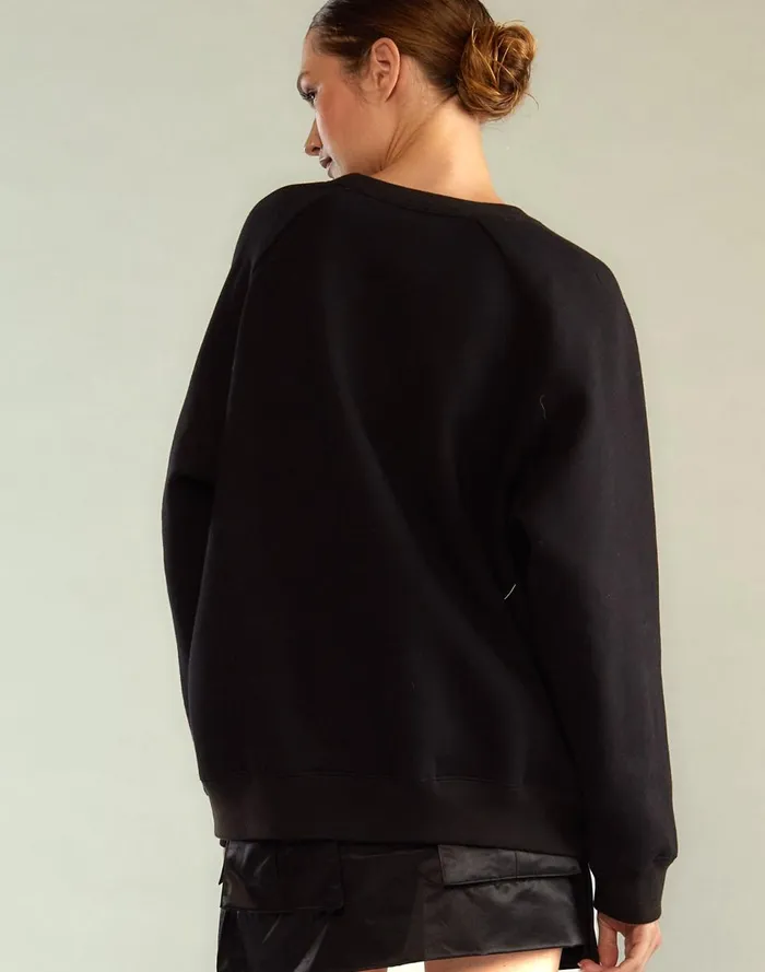 Women Cynthia Rowley Tops Lioness Crewneck Black