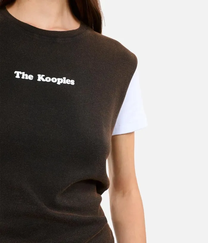 Women Dark Brown Logo Tshirt THE KOOPLES Tshirts
