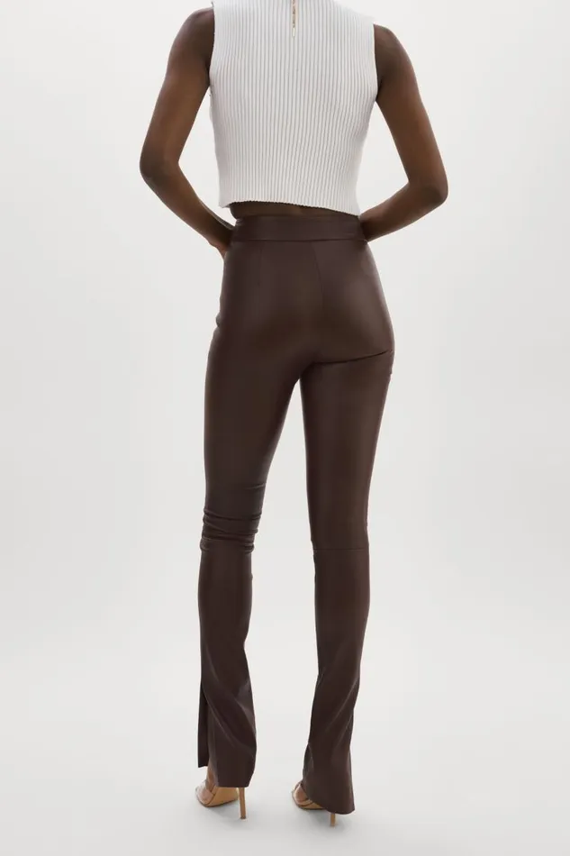 Women DAWN Stretch Leather Pants Mahogany LAMARQUE Pants and Shorts Women DAWN Stretch Leather Pants Mahogany LAMARQUE Pants and Shorts