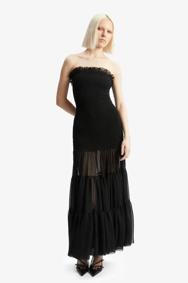 Women Day To Night Dresses Bardot Azura Strapless Maxi Dress In Black Black Women Day To Night Dresses Bardot Azura Strapless Maxi Dress In Black Black