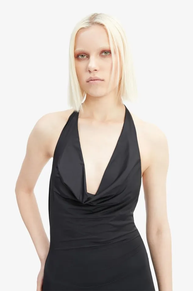 Women Day To Night Dresses Bardot Francine Halter Maxi Dress In Black Black