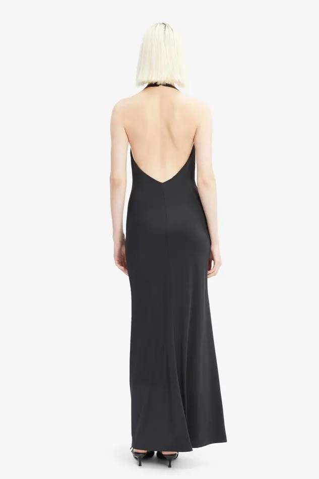 Women Day To Night Dresses Bardot Francine Halter Maxi Dress In Black Black