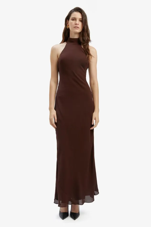 Women Day To Night Dresses Bardot Ola Maxi Dress In Chocolate Chocolate Women Day To Night Dresses Bardot Ola Maxi Dress In Chocolate Chocolate