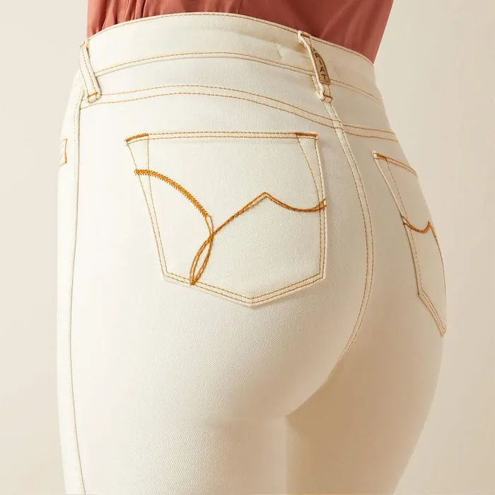 Women Denim Ariat High Rise Larissa Slim Trouser Ecru