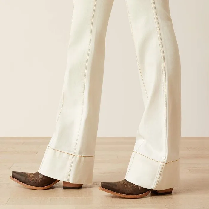 Women Denim Ariat High Rise Larissa Slim Trouser Ecru