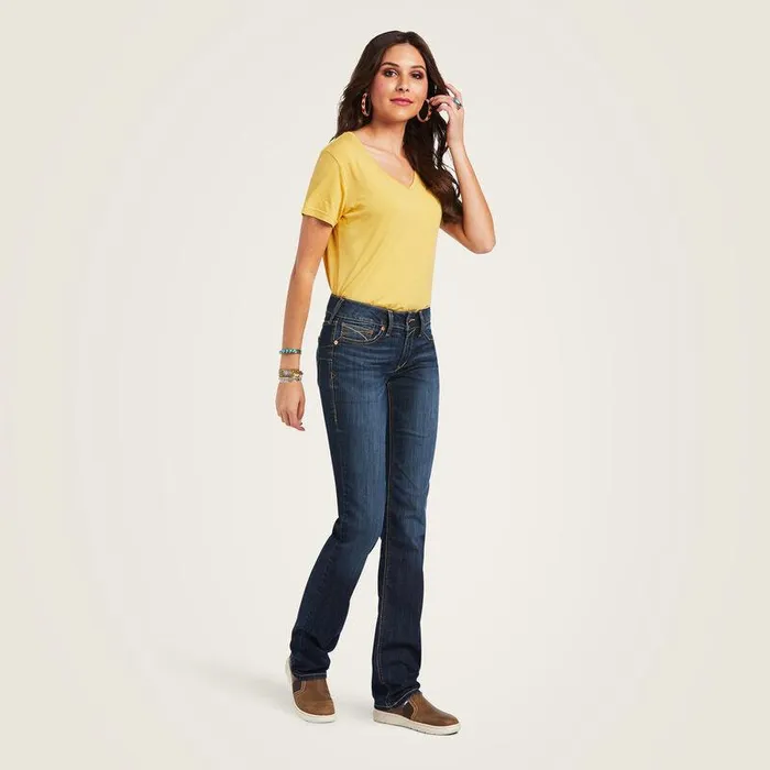 Women Denim Ariat REAL Mid Rise Octavia Straight Jean Burbank Women Denim Ariat REAL Mid Rise Octavia Straight Jean Burbank