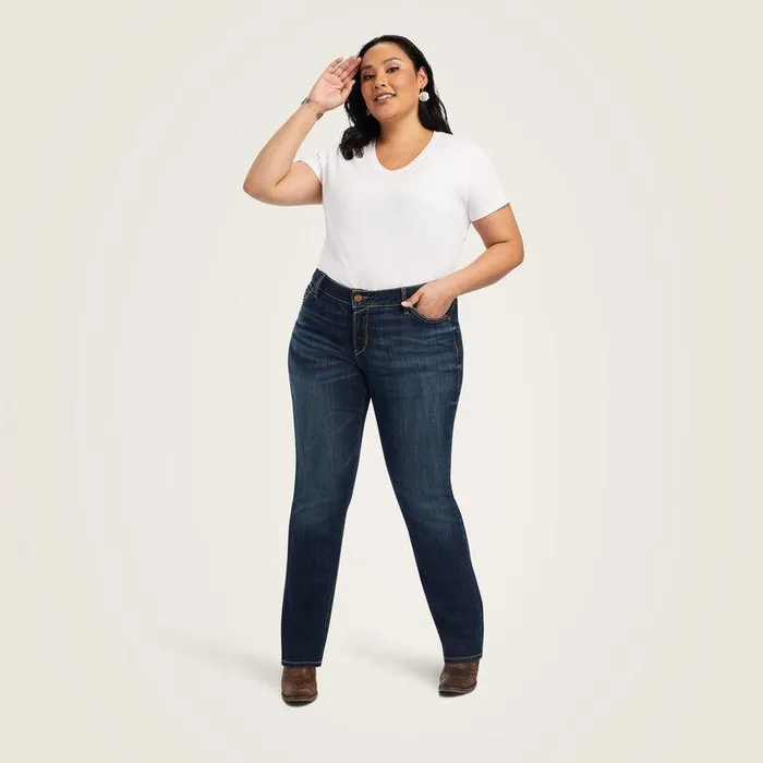 Women Denim Ariat REAL Mid Rise Octavia Straight Jean Burbank Women Denim Ariat REAL Mid Rise Octavia Straight Jean Burbank