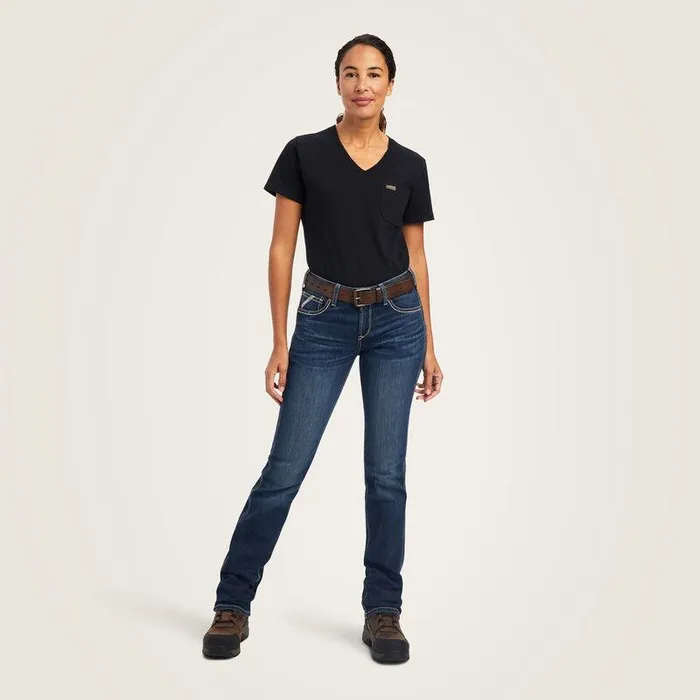 Women Denim Ariat Rebar Riveter Straight Jean Atlanta Women Denim Ariat Rebar Riveter Straight Jean Atlanta
