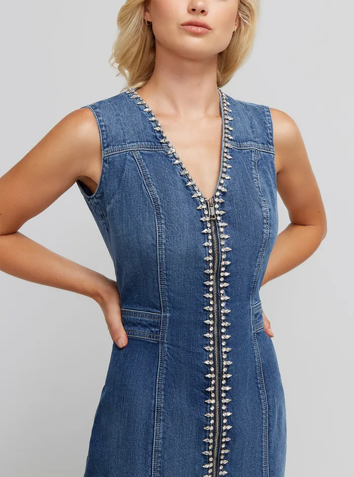 Women Denim GUESS Eco Blue Denim Naira Mini Dress Women Denim GUESS Eco Blue Denim Naira Mini Dress