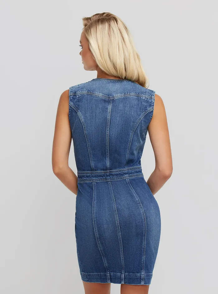 Women Denim GUESS Eco Blue Denim Naira Mini Dress Women Denim GUESS Eco Blue Denim Naira Mini Dress
