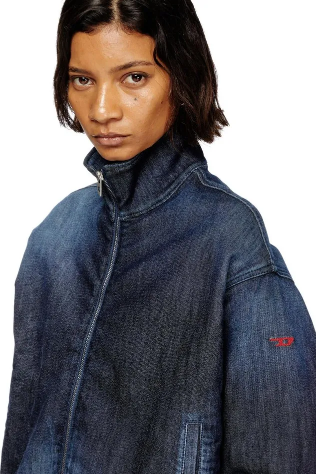Women Diesel Jackets DESANDERZ JOGG Dark Blue
