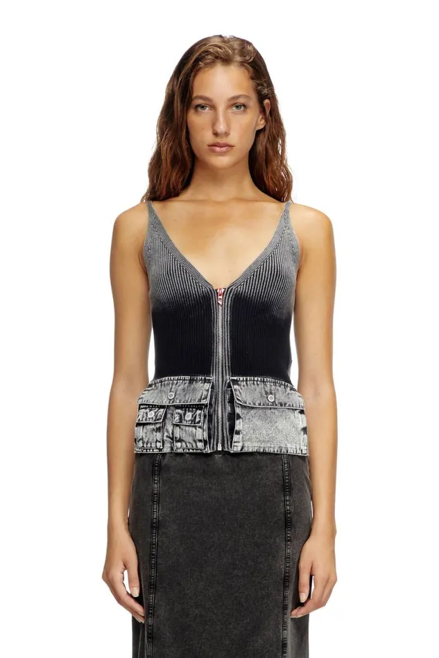 Women Diesel Knitwear MMELLY Dark Grey Women Diesel Knitwear MMELLY Dark Grey