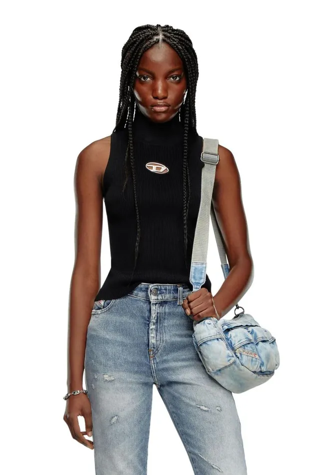 Women Diesel TShirts and Tops MONERVAXTOP Blackgrey Women Diesel TShirts and Tops MONERVAXTOP Blackgrey